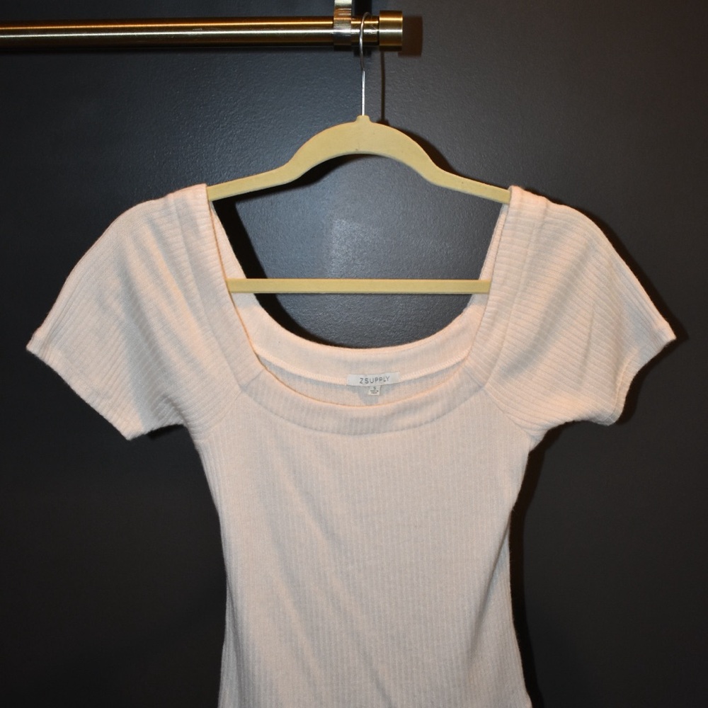 Z Supply Cream Ribbed Women's Top